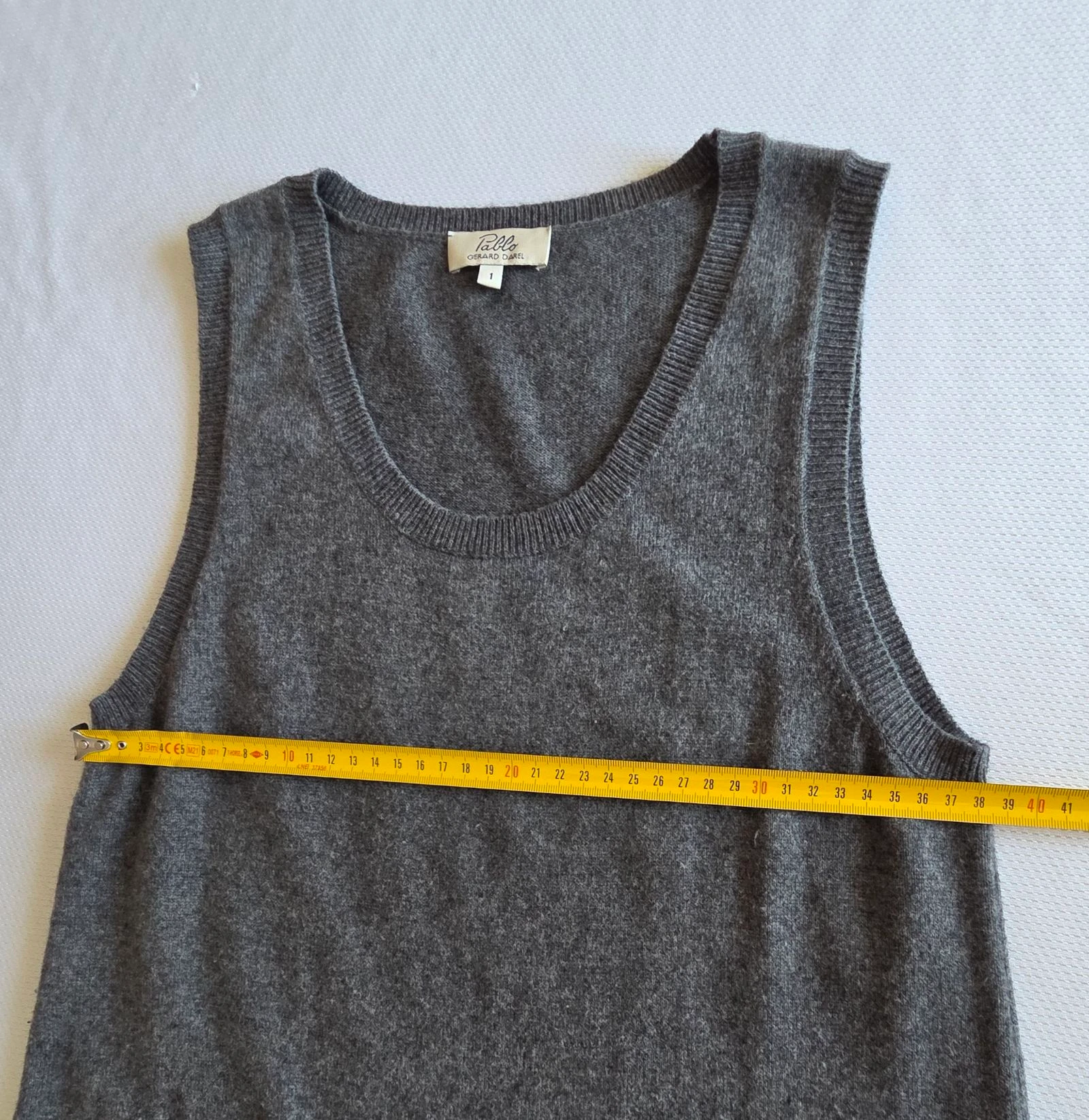Robe pull sans manches en maille gris chiné Pablo Gérard Darel Taille 1 36 – photo 9